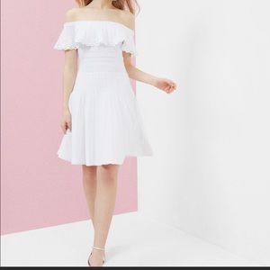Ted Baker Dillpree White Off-Shoulder Dress / sz12